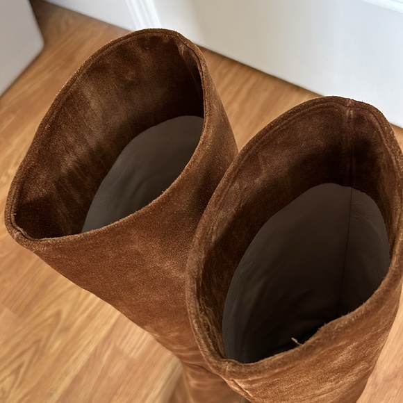 Salvatore Ferragamo suede brown heel boots size 9 - Picture 15 of 17